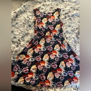 Disney Alice In Wonderland Floral Pansies Cosplay Skater Dress Large
